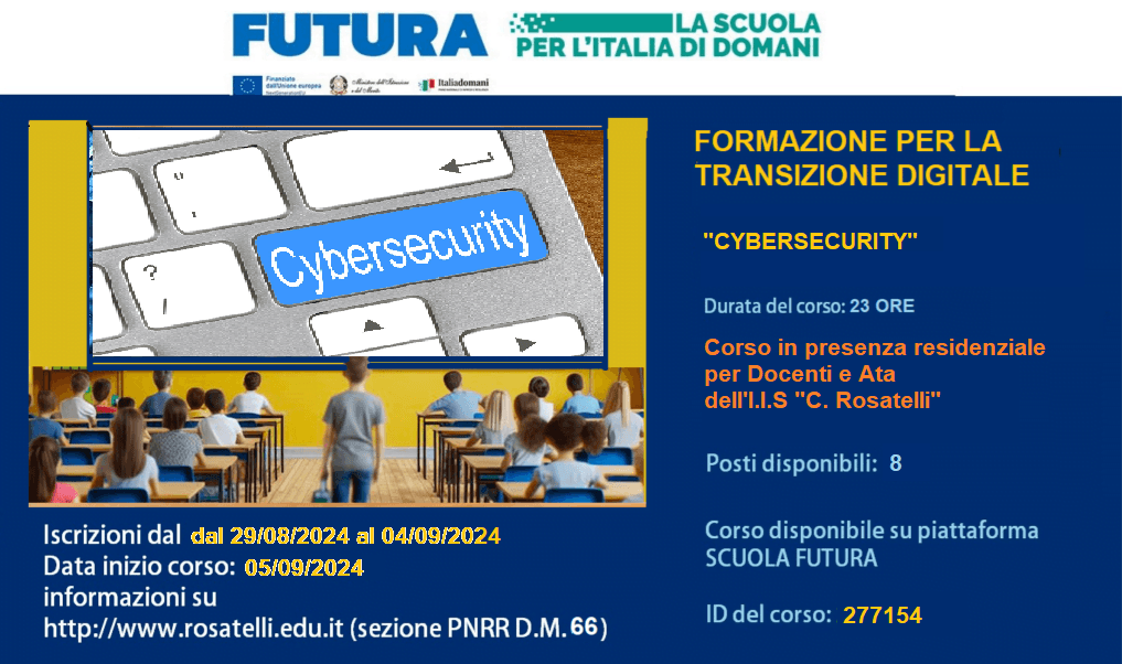 locandina corso cybersecutiry