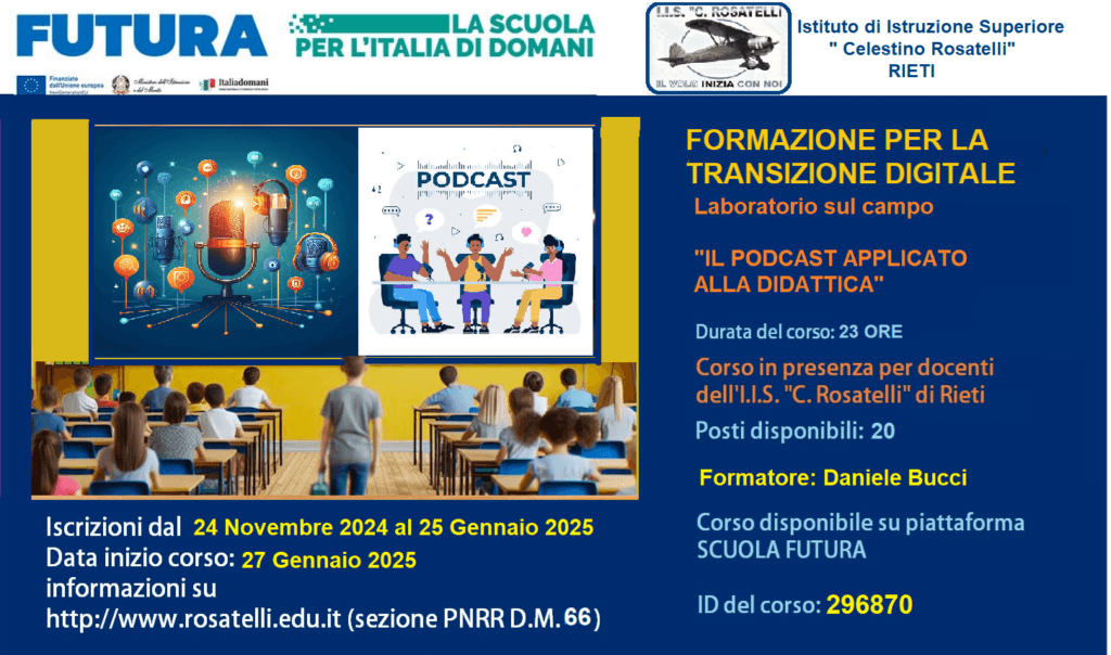 Locandina corso podcast